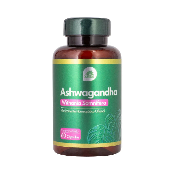 Botella de Ashwagandha Withania Somnifera, 60 cápsulas, medicamento homeopático para bienestar y nutrición