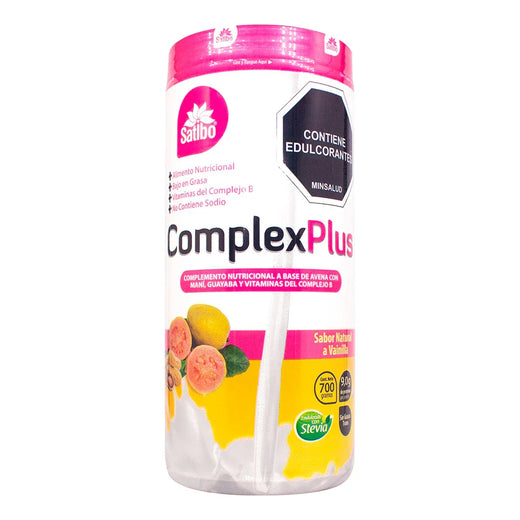 ComplexPlus suplemento nutricional a base de avena, maní, guayaba y vitaminas B, sabor vainilla, 700g