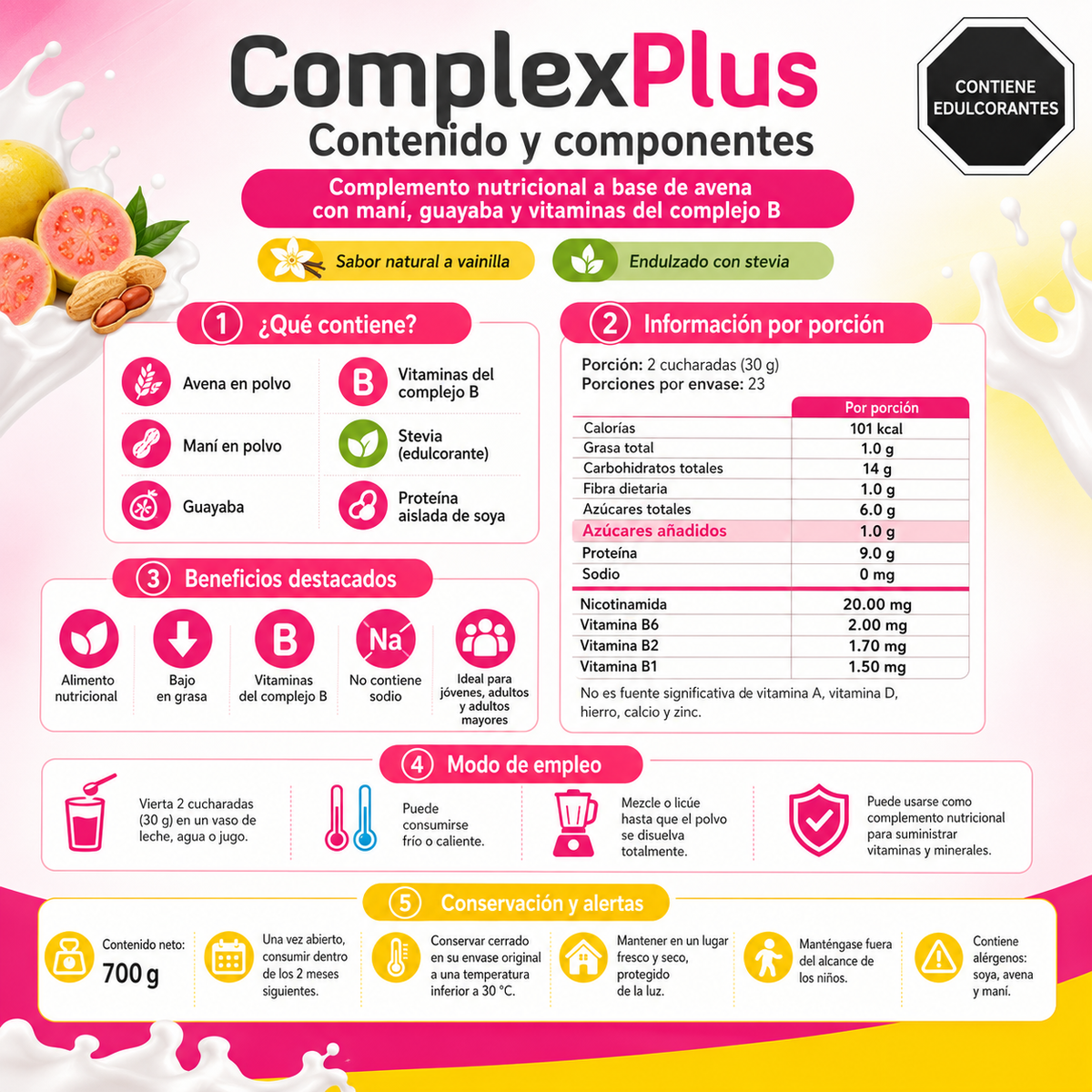 MALTEADA COMPLEX PLUS X 700 GR SATIBO
