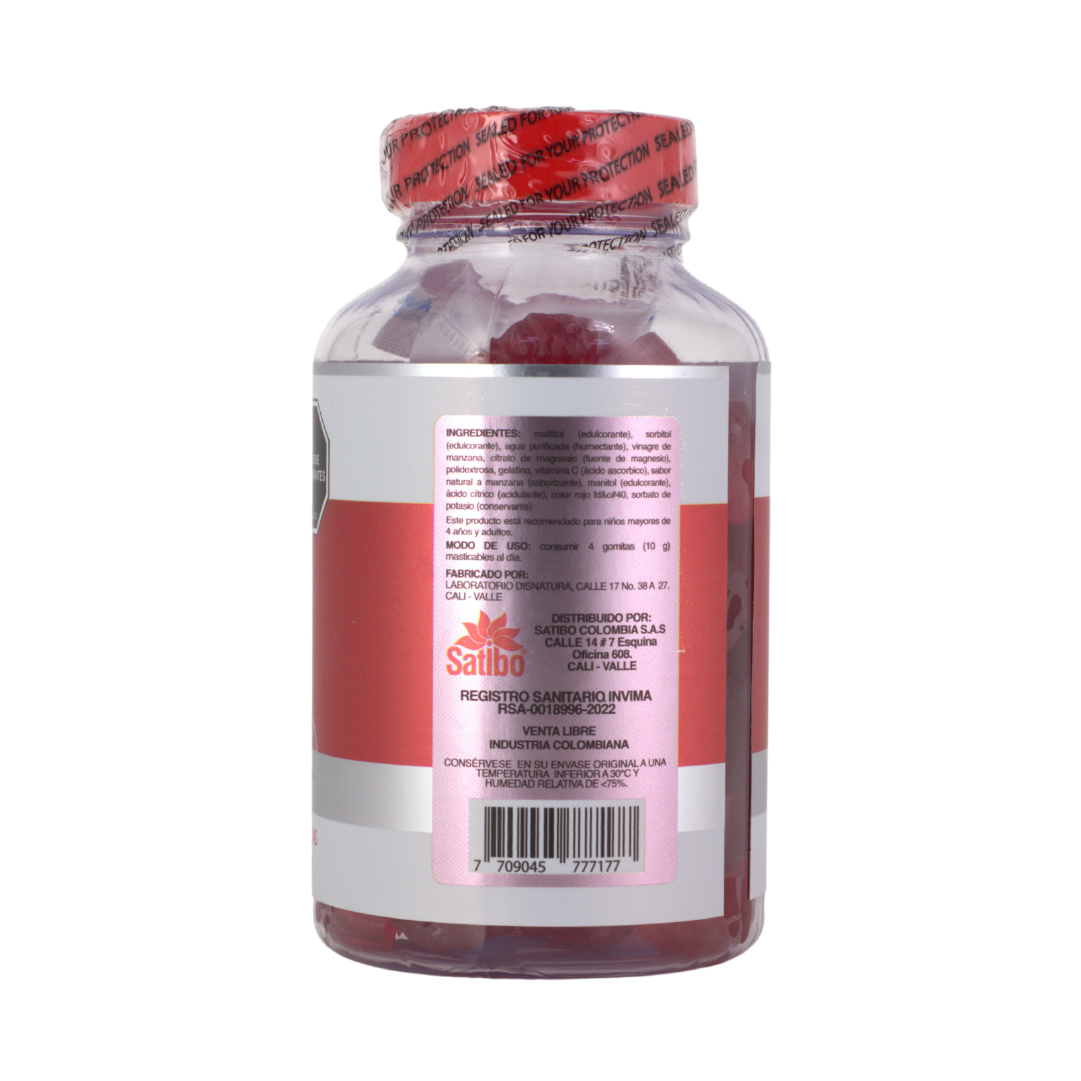 GOMAS DE VINAGRE MANZANA X 60 GOMAS