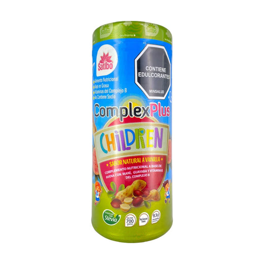 ComplexPlus Children sabor vainilla, complemento nutricional con avena, maní, guayaba y vitaminas B, endulzado con stevia